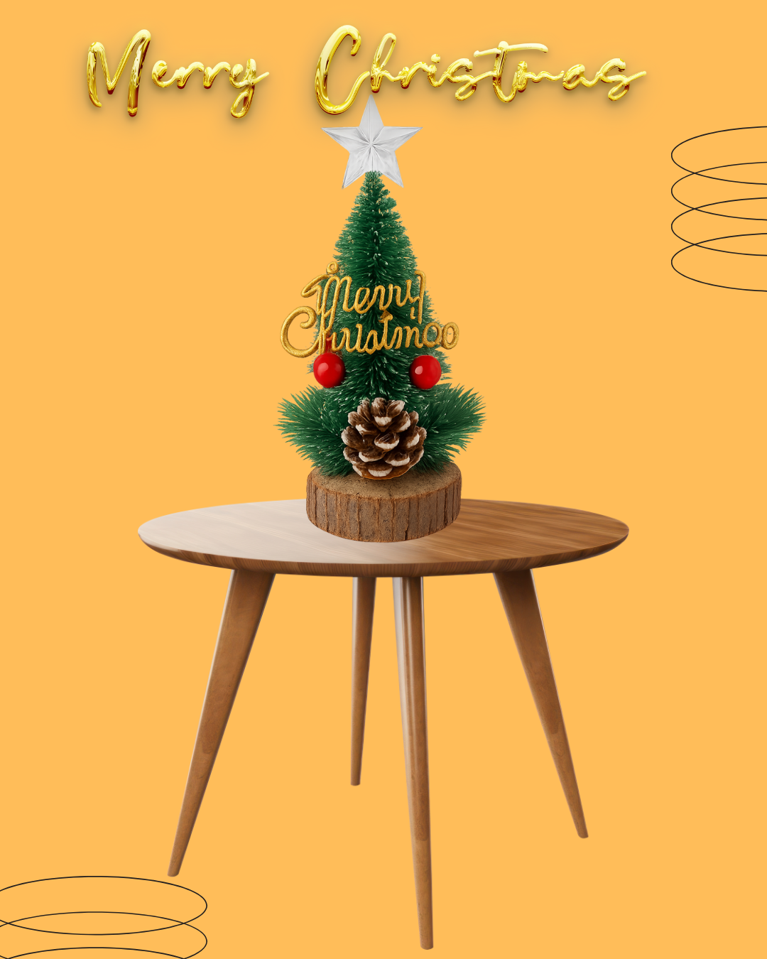 Glowing Mini Christmas Tree – LED Festive Table Decor